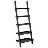 TOAOTBNBO 5-Tier Wood Leaning-Ladder Bookcase, Freestanding Bookshelves with Stroage Cabinet, Tall Display Bookshelf for Home Office, Brown - 2 of 4