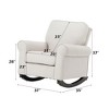 Lyngins Rocking Chair with Loose Seat,Tight Back Cushion,Glider Rocking Chair,Accent Chair for Bedroom,Living Room,Garden - 3 of 4