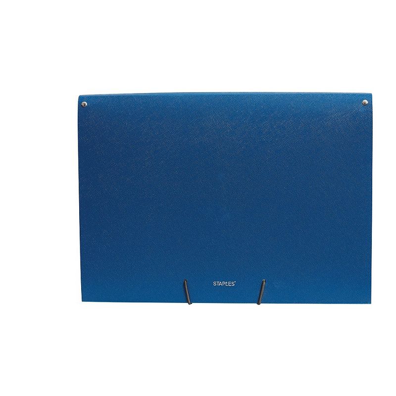 Staples Plastic 13-Pocket Reinforced Expanding Folder Letter Size Blue TR52014/52014, 4 of 5