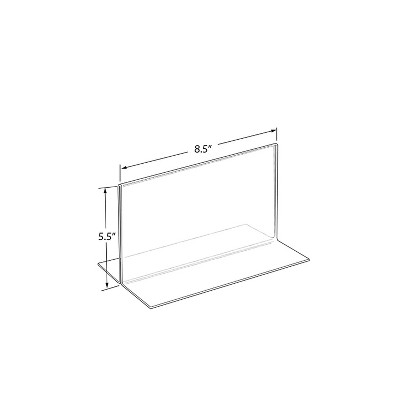 Clear Acrylic Double-Sided Sign Holder 8.5" x 5.5"
