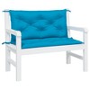 vidaXL Garden Bench Cushions 2 pcs Light Blue 39.4"x19.7"x2.8" Oxford Fabric - 3 of 4