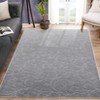 Modern Washable Area Rug with Tree & Floral Print, Foldable Polypropylene, Non-Slip, Low-Pile for Busy Household Spaces - 2 of 4
