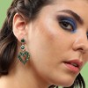 SOHI Women's Gold Heart Drop Earrings - 3 of 3