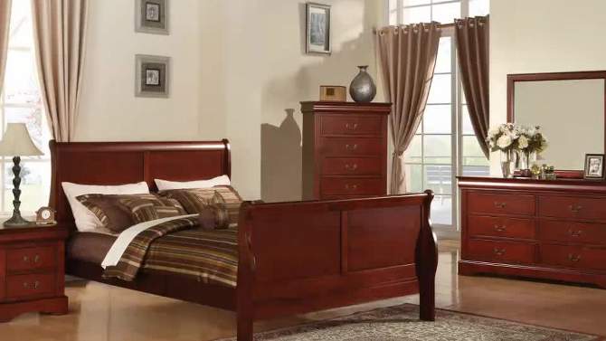 Louis Philippe III Bed - Acme Furniture, 2 of 4, play video