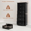 Costway 6 Drawer Chest Dresser Clothes Storage Bedroom Tall Furniture Cabinet - 3 of 4