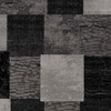 HomeRoots 13' Gray and Black Geometric Power Loom Distressed Runner Rug - 4 of 4