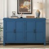 TIRAMISUBEST 4-Door Storage Sideboard with Adjustable Shelves and Retro Atimon Handles ,Ample Storage,Pinewood Legs - 2 of 4