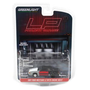 1/64 1987 Ford Mustang LX Project Car Black & Gray w Red Door LP Diecast 51536-B - 1 of 3