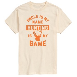 Men's - Instant Message - Uncle Is My Name Hunting My Game Short Sleeve Graphic T-Shirt - 1 of 4