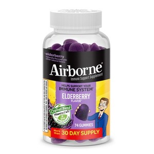 Airborne Adult Elderberry Gummies with Vitamin C & Vitamin D - 1 of 4