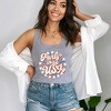 Simply Sage Market Women's Party In The USA Circle Face Racerback Tank - 2 of 4