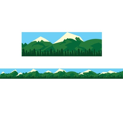 Hygloss Mountain Border, 12 Strips/36 Feet (Pack of 6)