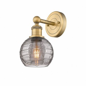 Athens Deco Swirl - 1 Light Wall Sconce In Industrial Style-10.5 Inches Tall and 6 Inches Wide - 1 of 1
