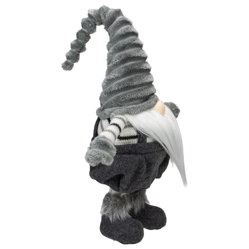 Northlight 18" Gray and White Bouncy Gnome Tabletop Figure Christmas Decoration, 3 of 5
