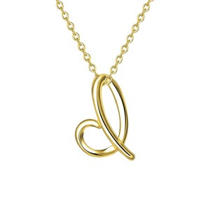 Elegant personalized touch: Stylish 14K Gold plated initial necklace. Adds sophistication and meaning to your look. - 1 of 2