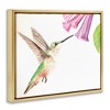 Stupell Industries Hummingbird & Bluebell Flower Black Framed Floater Canvas Wall Art - 3 of 4