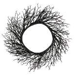 Northlight Black Twig Artificial Halloween Wreath, 24-Inch, Unlit