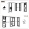 Aheaplus 100" × 100" Closet System wth Door and Wooden Drawers(Adjustable Width) - 3 of 4
