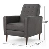 Modern Recliner Armchair, Upholstered Lounge Chair with Button-Tufted Backrest for Living Room or Bedroom – Cuddlewood - 4 of 4
