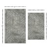 Knightsbridge Stylish And Comfortable Traditional Chain Design 2 PC Cotton Bath Rug Set 17"x24" & 21"x34" Natural - 3 of 4