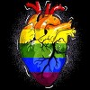 Adult Design By Humans Rainbow Heart Love Pride By Belugastore T-Shirt - 2 of 2