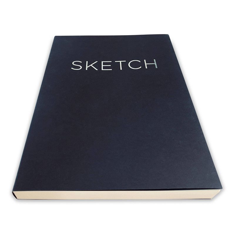 Blank Sketchbook 8&#34;x 11.41&#34; Black- Piccadilly, 3 of 8
