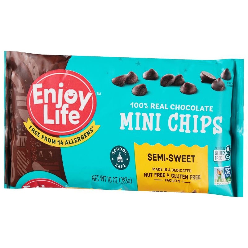 Enjoy Life Semi-Sweet Gluten Free Dairy Free Vegan Mini Chocolate Chips - 10oz, 4 of 13