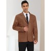 INSPIRE CHIC Men's Faux Leather Slim Fit Notched Lapel Sports Coat - 2 of 4
