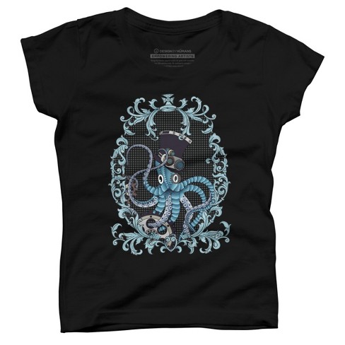 overhead Binnen Zinloos Girl's Design By Humans Steampunk Octopus By Paviash T-shirt : Target