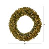 Nearly Natural 6’ Giant Flocked Christmas Wreath with Pinecones, 400 Clear LED Lights and 920 Bendable Branches - 2 of 4