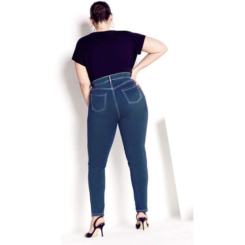 Women's Plus Size Butter Denim Skinny Jean Mid Wash - tall | AVENUE, 2 of 6