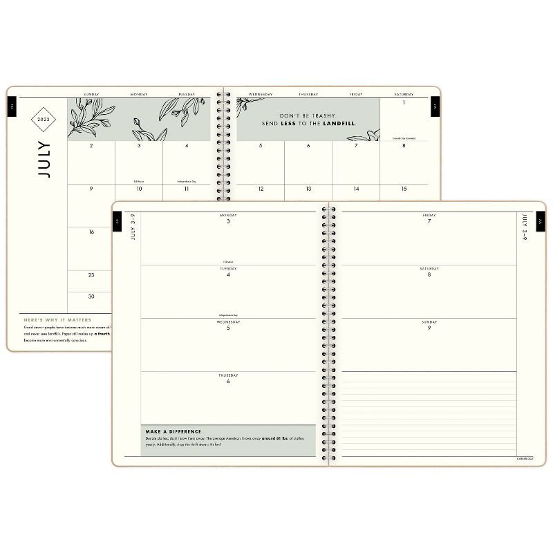 Cambridge 2023-24 Academic Planner 11&#34;x9&#34; Weekly/Monthly Greenpath Floral, 2 of 8