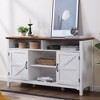 Syemin Decorative Storage Cabinet, Double Door Four-Layer Shelf, Living Room Dresser with Grooved Texture for Living Room, Entryway, - 2 of 4
