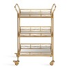 Kate and Laurel Ketia Rectangle Metal Bar Cart, 23x13x35, Gold - 2 of 4