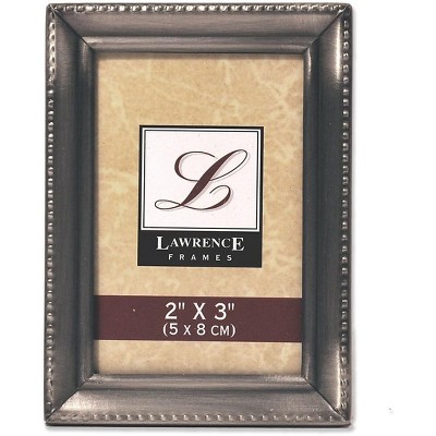 Lawrence Frames Antique Pewter 2x3 Picture Frame - Beaded Edge Design 11523