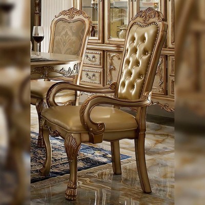 Dresden Bone PU & Gold Patina Chaise & Pillow main image 1