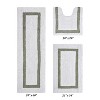 Hotel 3 PC Bath Rug 100% Premium Cotton Tufted Weave Two Tone Reversible Bathroom Rug, Super Soft Absorbent, Machine Washable Bath Mat - 2 of 4