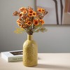 16"H Sullivans Artificial Fall Flower Bush Set of 3, Multicolor - 3 of 4
