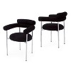 CAVINAS Modern Upholstered Dining Chair with Chrome Metal Legs, Padded Seat and Backrest - 3 of 4