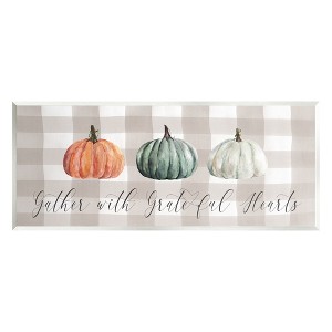Stupell Industries Tartan Gather Fall Phrase, 7'' x 17'' - 1 of 4