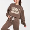Sunday Football Block Distressed - Women's Lightweight Garment Dyed Sweatshirt - 2 of 3