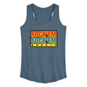 Women's - Rock 'Em Sock 'Em Robots - Rock 'Em Sock 'Em Logo Graphic Racerback Tank - 1 of 4