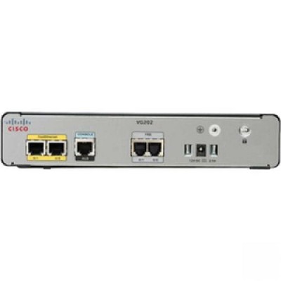 Cisco VG202XM Analog Phone Gateway - 2 x RJ-45 - 2 x FXS - USB - Management Port - Fast Ethernet - Desktop, Wall Mountable