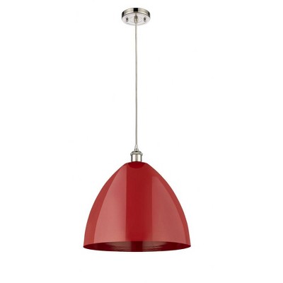 Plymouth Dome - 1 Light Cord Hung Mini Pendant In Industrial Style-18.75 Inches Tall and 16 Inches Wide