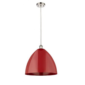 Plymouth Dome - 1 Light Cord Hung Mini Pendant In Industrial Style-18.75 Inches Tall and 16 Inches Wide - 1 of 1