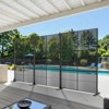 PexFix 72 in. x 47 in. Metal Freestanding Privacy Screen Garden Fence For Deck Patio Balcony Outdoor Privacy Panel Striped Pattern Black - 4 of 4