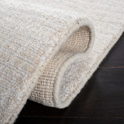 Beige Hand-Knotted Cotton Area Rug 4x6 Feet
