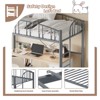 Twin Size Loft Bed with Stairs and Arched Guardrail, Metal Slats Support, No Box Spring Needed, Space Saving, Noise Free - 3 of 4
