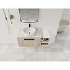 Vynxaria 42 in. Single Floating White Oak Plywood Bath Vanity with White Flat Stone Slab Ceramic Top KD-PACKING Ready to Assemble - 2 of 4