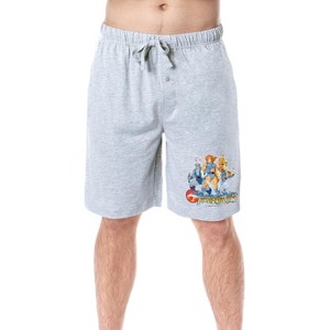 ThunderCats 1985 Mens' Classic TV Show Characters Sleep Pajama Shorts Grey - 1 of 3